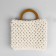 Handles for the bag are wooden, 11.7 × 8.2 cm, 2 pcs, brown color