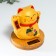 Ceramics pendulum "Maneki-Neko with a sweat and a pumpkin" from solar batteries 10x10x12 cm