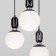 Suspended lamp with glass lamps of Bubble, 60W, E27, 30x30 cm
