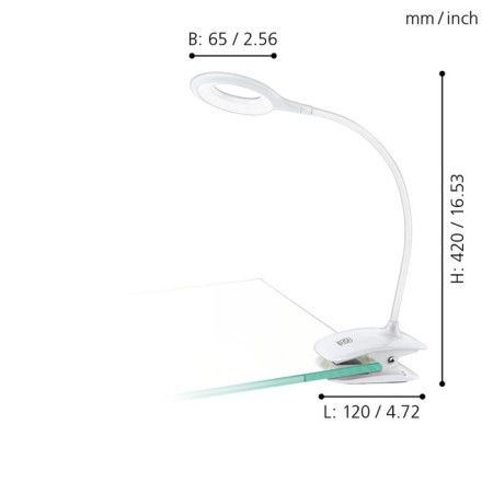 Cabado clothespin on Cabado, 1x3W LED, 3000K, 80LM, white color-1