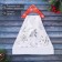 New Year's cap "White with snowflakes" 28x38 cm, white