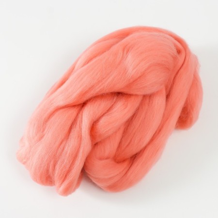 Fasting wool 100% half -toned wool 50 g (037, peach) mix-1