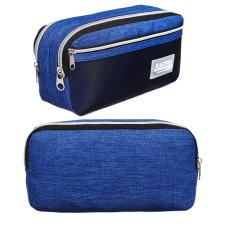 School Penal on the zipper Calligrata, 3 departments, blue