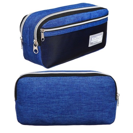School Penal on the zipper Calligrata, 3 departments, blue