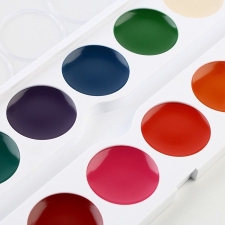 Watercolor paints honey 12 colors in a plastic box, without brush "September 1"-2