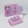 Manicure set, 7 items, in case, lilac color