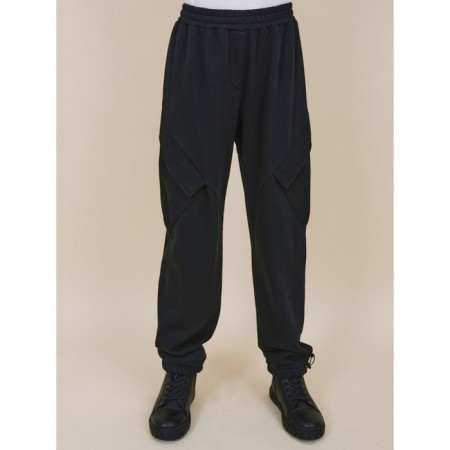 Pants for boys, height 104 cm, black color