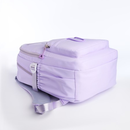 School backpack on lightning, 7 pockets, lilac color-4