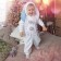 Carnival costume for kids "Bunny with blue ears", velor, cotton, height 74-92 cm