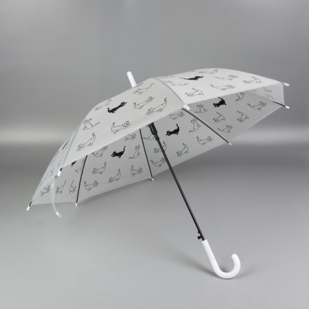 Umbrella - semi -automatic cane, 8 spokes, r = 47/54 cm, d = 108 cm, color mix-2
