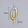 Candle for cake the number "Oval" "0", 5.5 cm, gold-serebly