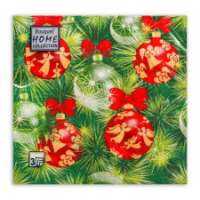 Новогодние салфетки бумажные Home Collection Classic «Украшения на новогоднюю ель», 3 слоя, 33х33 см, 20 шт