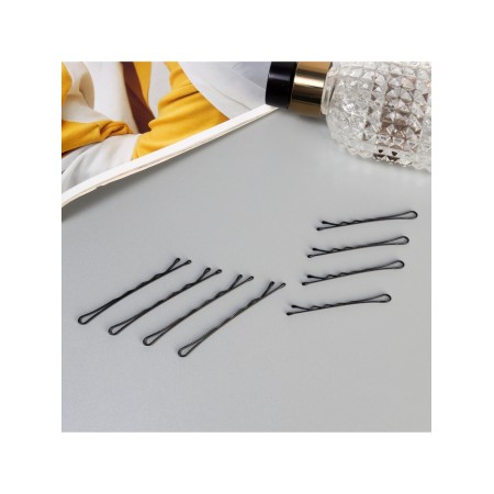 Invisible hair "Gloria", set 40 pcs., Girl, 5.5 and 4.5 cm, black-1