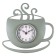 Watch wall -mounted kitchen "cup", silent, 31.5 x 30.5 cm, aa