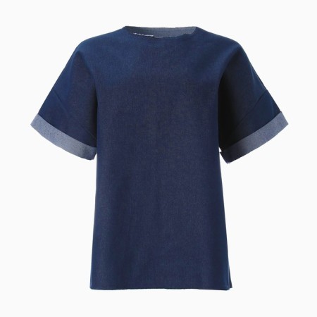 T-shirt Women's oversize Minaku: Jeans Collection Blue Blue, Rr. 44-5