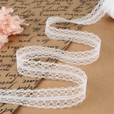 Capricon lace, 28 mm × 10 ± 1 m, white color