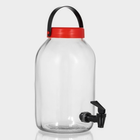 Glass jug with a macro tap, 5 liters