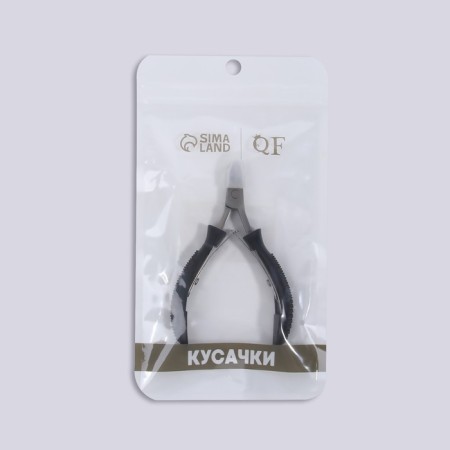 Manicure nippers for cuticle, 10 cm, blade length - 10 mm, black/silver color-5
