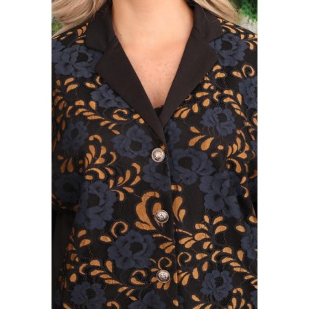 Female jacket, size 52, black color-12