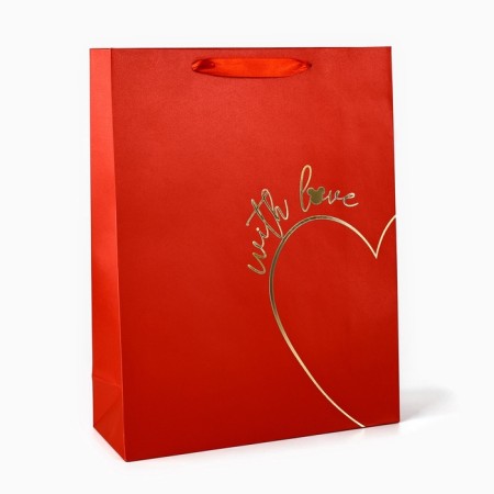 Gift package with embossing "With Love", Mickey Mouse, 31x40x11.5 cm