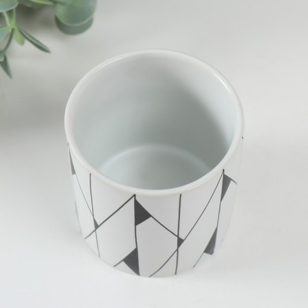Bank for suppositories Ceramics "Abstraction" 200 ml 7.3x7.3x7.3 cm-1