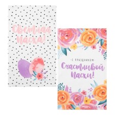 Set of kitchen towels of the Dolyana Easter miracle 35x60cm-2 pcs, 100% HL, waffle 160 g/m2