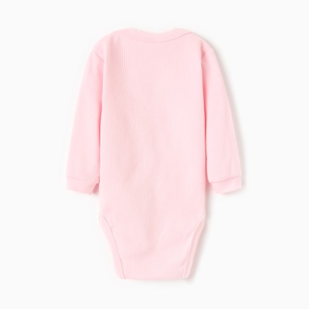 Body baby with long sleeve, pink color, height 68-4