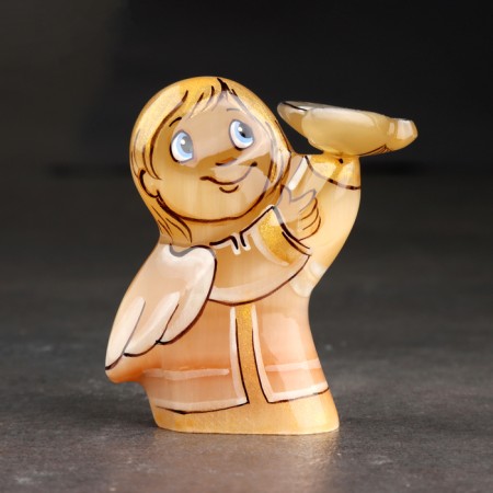 Souvenir "Angel with a bird", Selenite-3