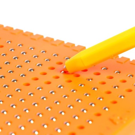 The training tablet "Magnetic drawing", orange color, 375 holes-3