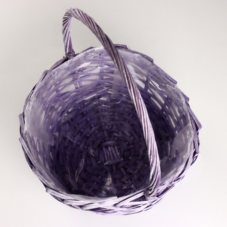 A set of baskets of 3 pcs, d34x14xh40 cm, lilac, willow-5