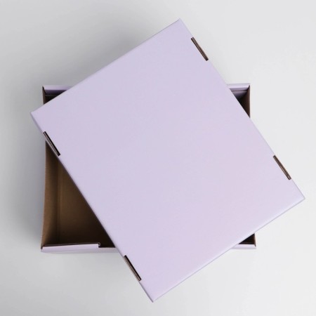 Gift folding box, packaging, "lavender", 31.2 x 25.6 x 16.1 cm-2