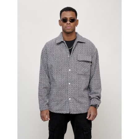 Male windbreaker, size 52, gray color-4
