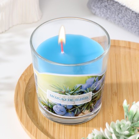 Candle in a glass aromatic "juniper"