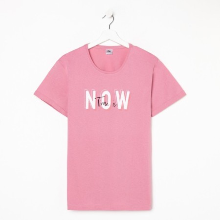 T -shirt female, pink color, size 44-4