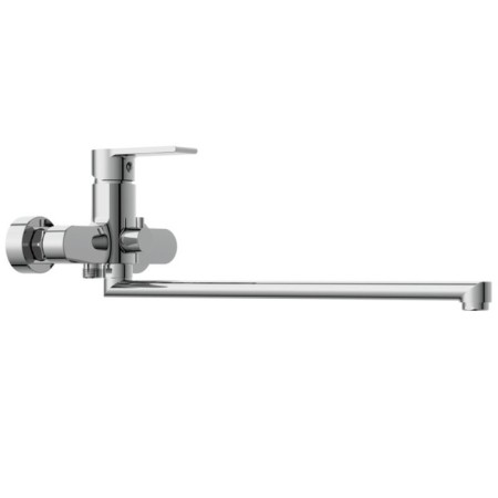 Cersanit Brasko bath mixer, with a long spill, single -leaf, chrome-1