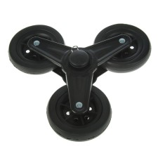 Triple cart wheel, d = 90 mm, black