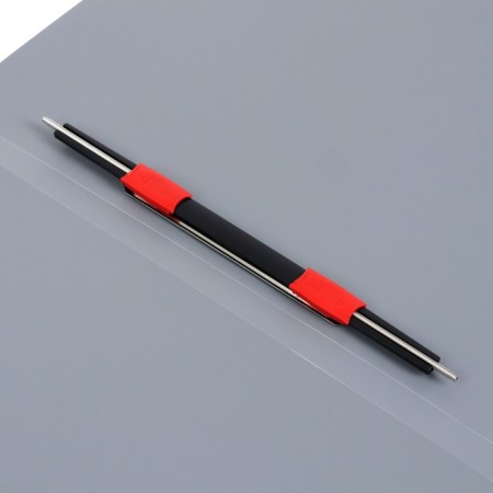 A folder with an A4, 500 μm plastic heater, a root of 14 mm, calligrata, up to 100 sheets, gray-4