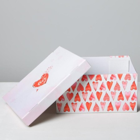 Gift folding box, packaging, “love around”, 31.2 x 25.6 x 16.1 cm-6