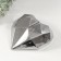 Souvenir Ceramics "Heart 3d Branch" silver 15x15x5 cm