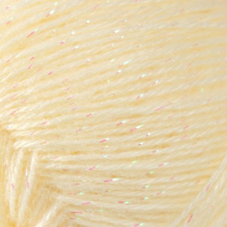 Yarn "Angora Gold Simli" 75% acrylic, 20% wool, 5% metallic 500m/100g (01 cream)-2