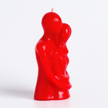 Figure candle "Lovers", 12 cm, red-2
