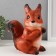 Piggy bank "Squirrel" height 21 cm, width 13 cm, length 18.5 cm
