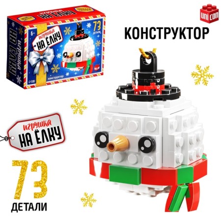 Unicon Designer "Toy on a Christmas tree", round snowman