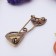 Amber Brooch "Amber" cat is triangular, the color of the mix in bronze