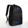 Youth backpack from textiles with lightning, 4 pockets, black/blue color