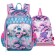 Frame backpack 39 x 29 x 17 cm, Across 640, filling: bag, blue/pink ACR22-640-9