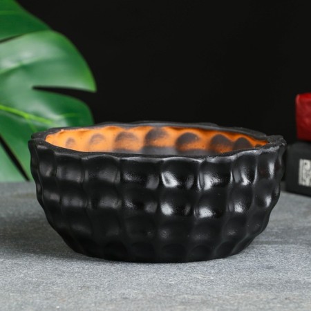 Figure pot "Sot" 0.8 l/ 16.5x16.5 cm black-1