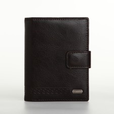 Male purse on magnet 3 in 1, department for auto documents, passports, brown color