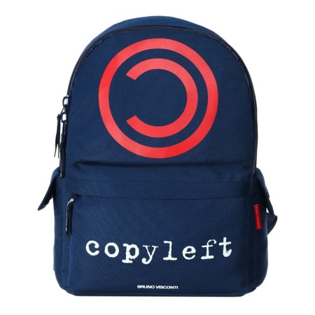 Youth backpack Bruno Visconti 12-003 40*30*17 MAL "Copyleft" Blue 12-003-148/02-2