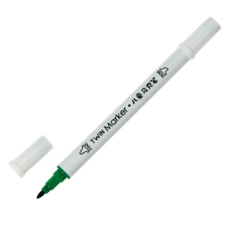 Set of markers 12 colors, bilateral, cystic and beveled tips-3